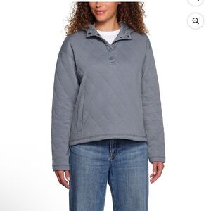 NWT women’s Lands End quilted hooded - Light Blue - Sz XL